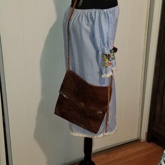 Boho Rebellion company Embroidered Striped short Dress small - Picture 2 of 9